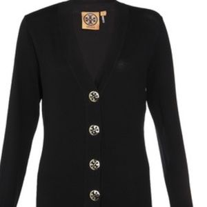 Tory Burch Black Simone Cardigan SZ SM